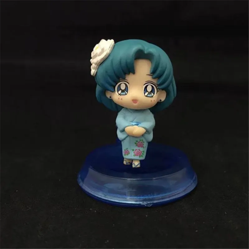 Anime Pretty Guardian Sailor Moon Tsukino Usagi Sailor Mars Mercury Jupiter Venus Kimono Ver. PVC Action Figure Model Toys Doll