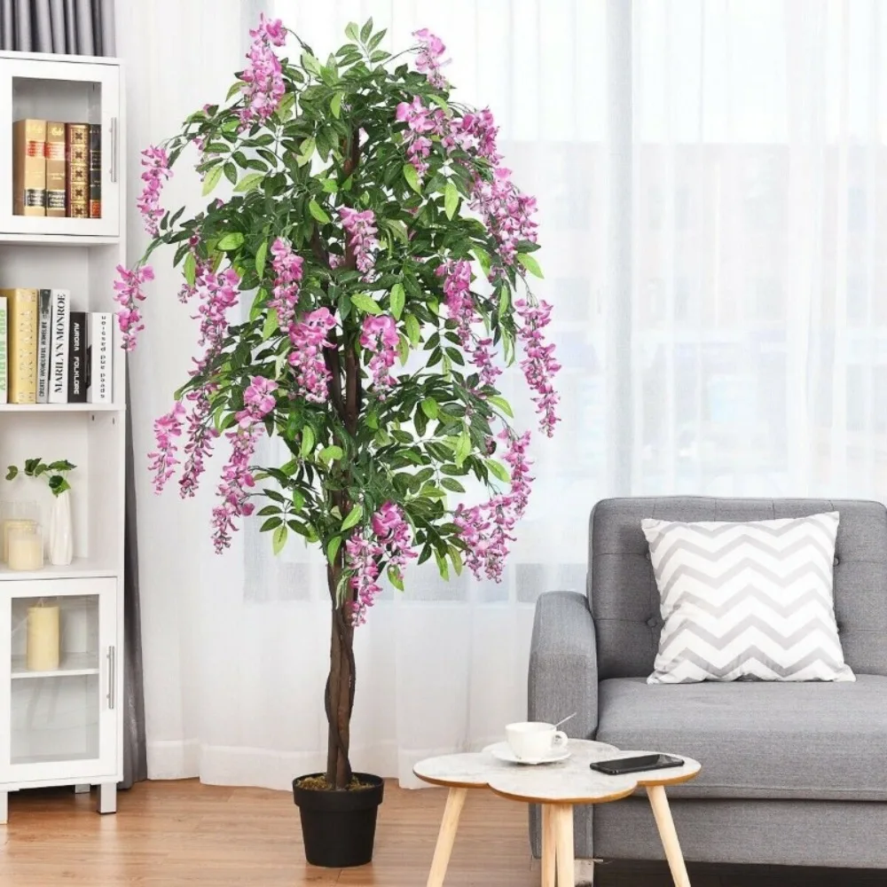 

6-Feet Artificial Wistera Silk Indoor-Outdoor Tree Office Decor Flowery Branches