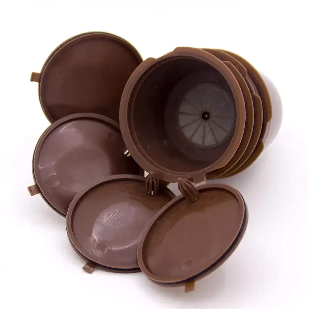 مجموعات كبسولات القهوة القابلة لإعادة الاستخدام لآلة نسكافيه دولتشي غوستو كبسولات قابلة لإعادة الملء جراب متوافق مع أكواب المرشح لوازم الموزع