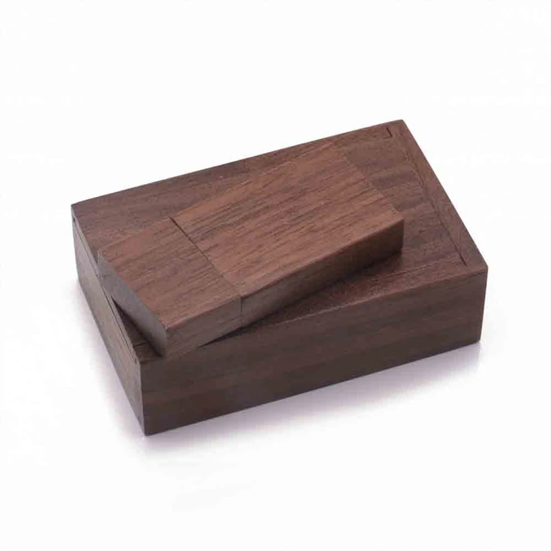 USB Flash Drive Memory Stick U Disk External Storage Memory Portable Wooden Flash Drive With Box