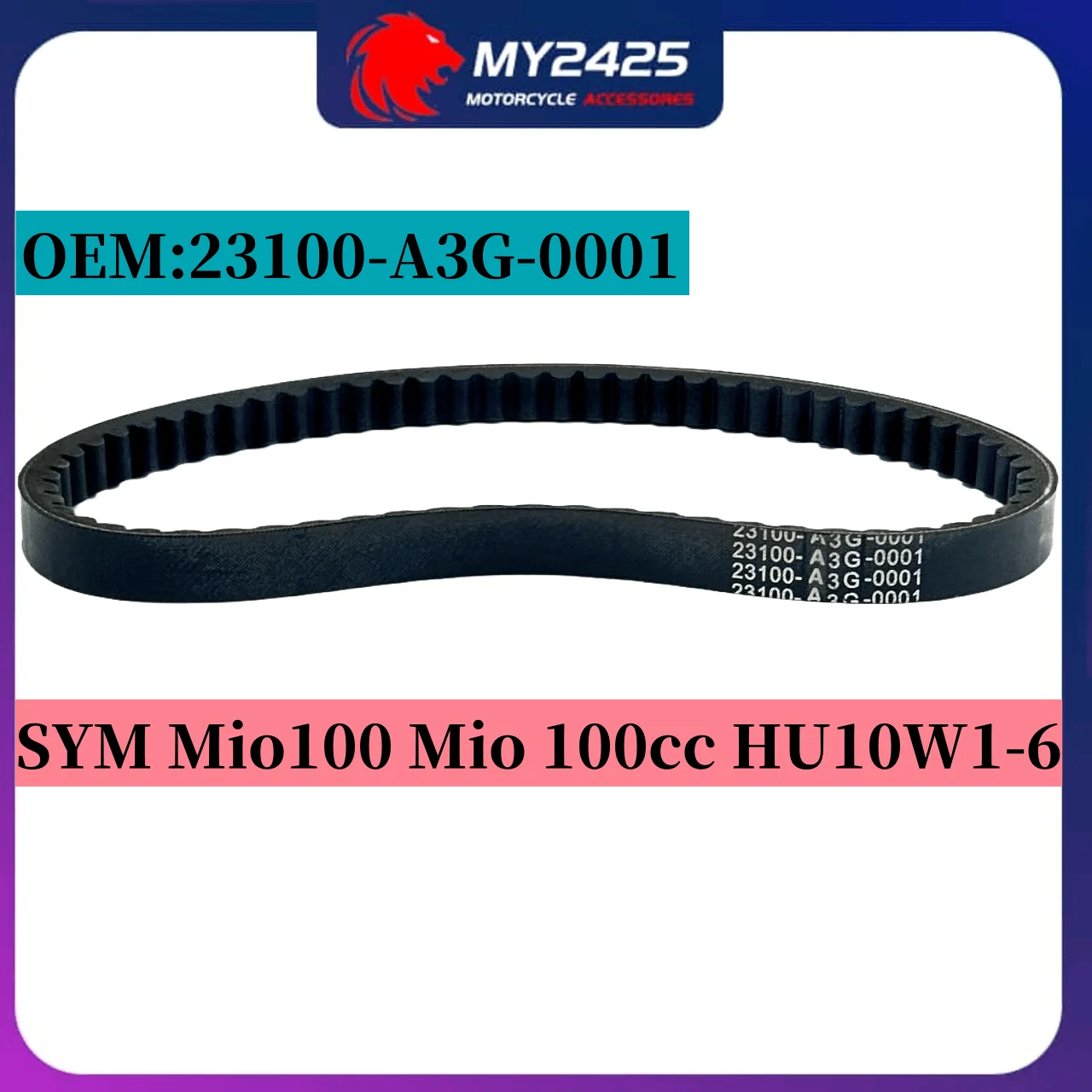 

Scooter 714 18.5 28 CVT Drive Belt For SYM Mio100 Mio 100cc HU10W1-6 1B01A3G01 Engine Parts 23100-A3G-0001