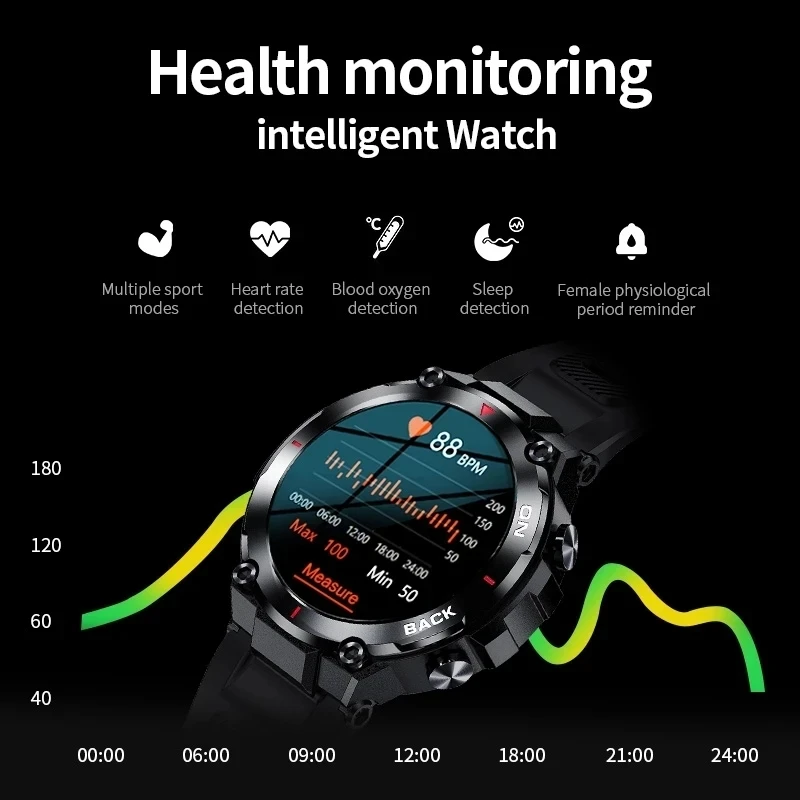 Новинка 2024, Прочные Военные Смарт-часы с GPS для мужчин, для iOS, Android, IP68, водонепроницаемые спортивные часы, Смарт-часы с AMOLED HD экраном для фитнеса