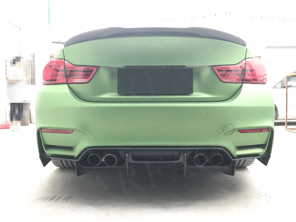 

Dry Carbon Fiber Rear Bumper Lip Diffuser Splitters Spoiler Chin Guard For BMW F80 M3 F82 F83 M4 2014-2018 P Style Body Kits