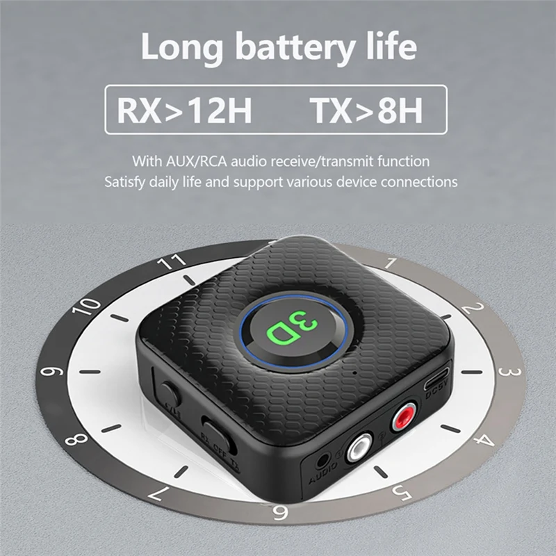 2-in-1 Bluetooth Adapter Bluetooth AUX 3D Stereo Wireless 3,5 mm Adapter für TV PC Auto Audio Lautsprecher