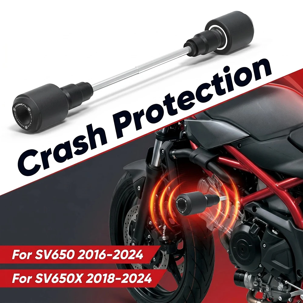 For Suzuki SV650 2016-2024 SV650X 2018-2024 Crash Bobbins Protector Slider Motorcycle Falling Protection Engine Crash Pad Frame