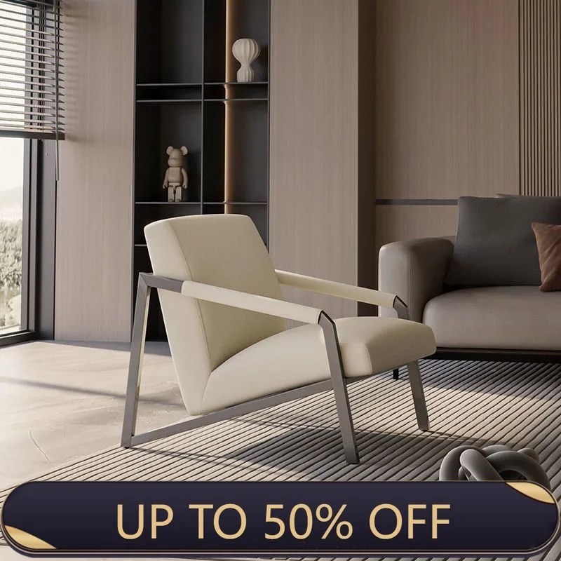 Scandinavian Single Lazy Sofa Balcony Living Room Bedroom Leisure Luxury Cream Style Italian Latest Models Chaise Longue