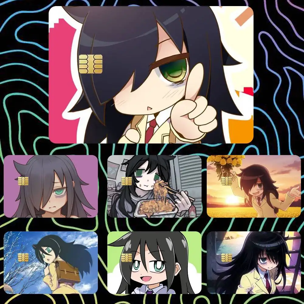 

Tomoko Kuroki WataMote Anime Sticker Film Tape Skin for Credit Card Debit Card Waterproof Stickers Cartoon