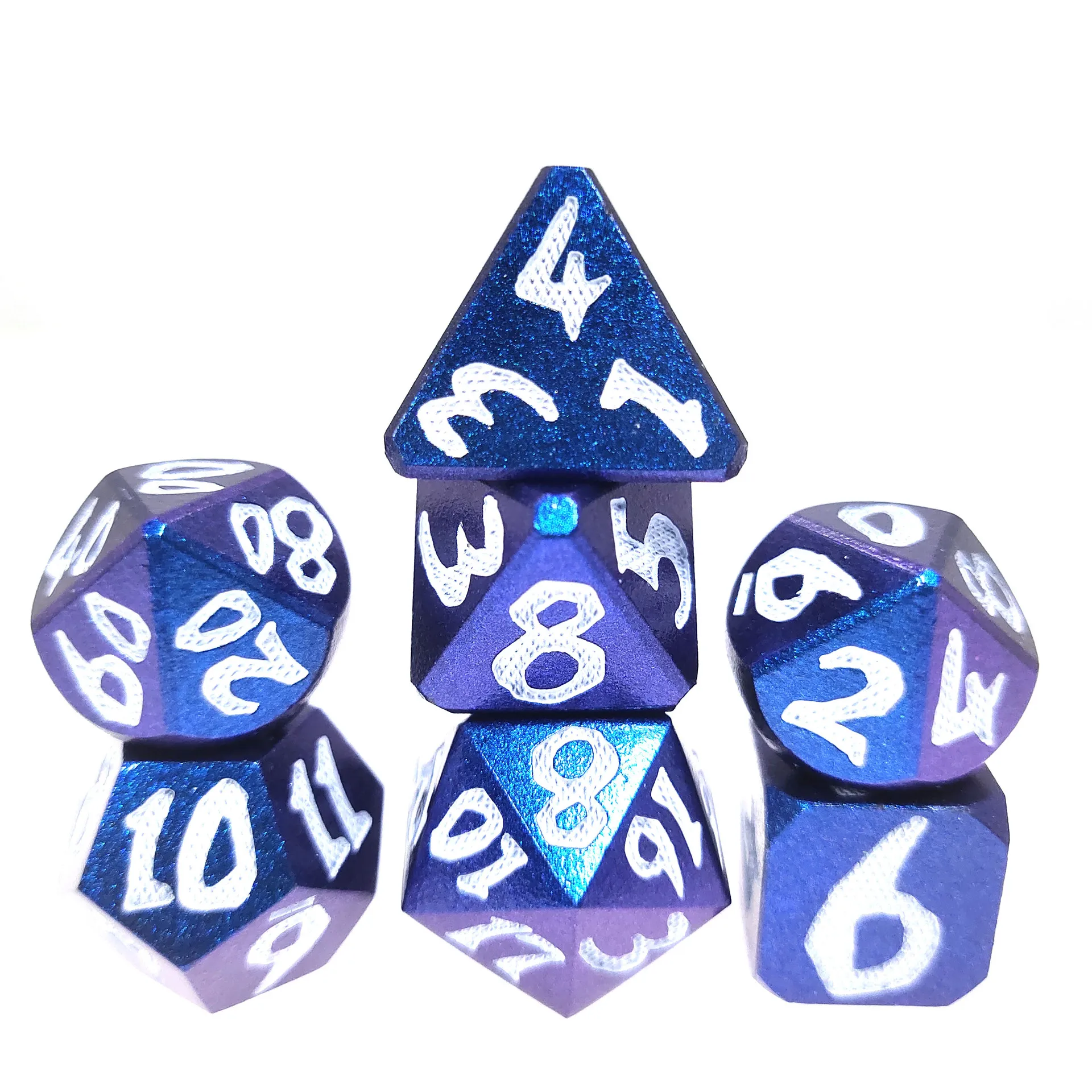 

Luminous Metal Dice Set with D20 for RPG Dungeons and Dragons Unique Heavy Duty Precision Game Dice Luxury Gaming Accessories