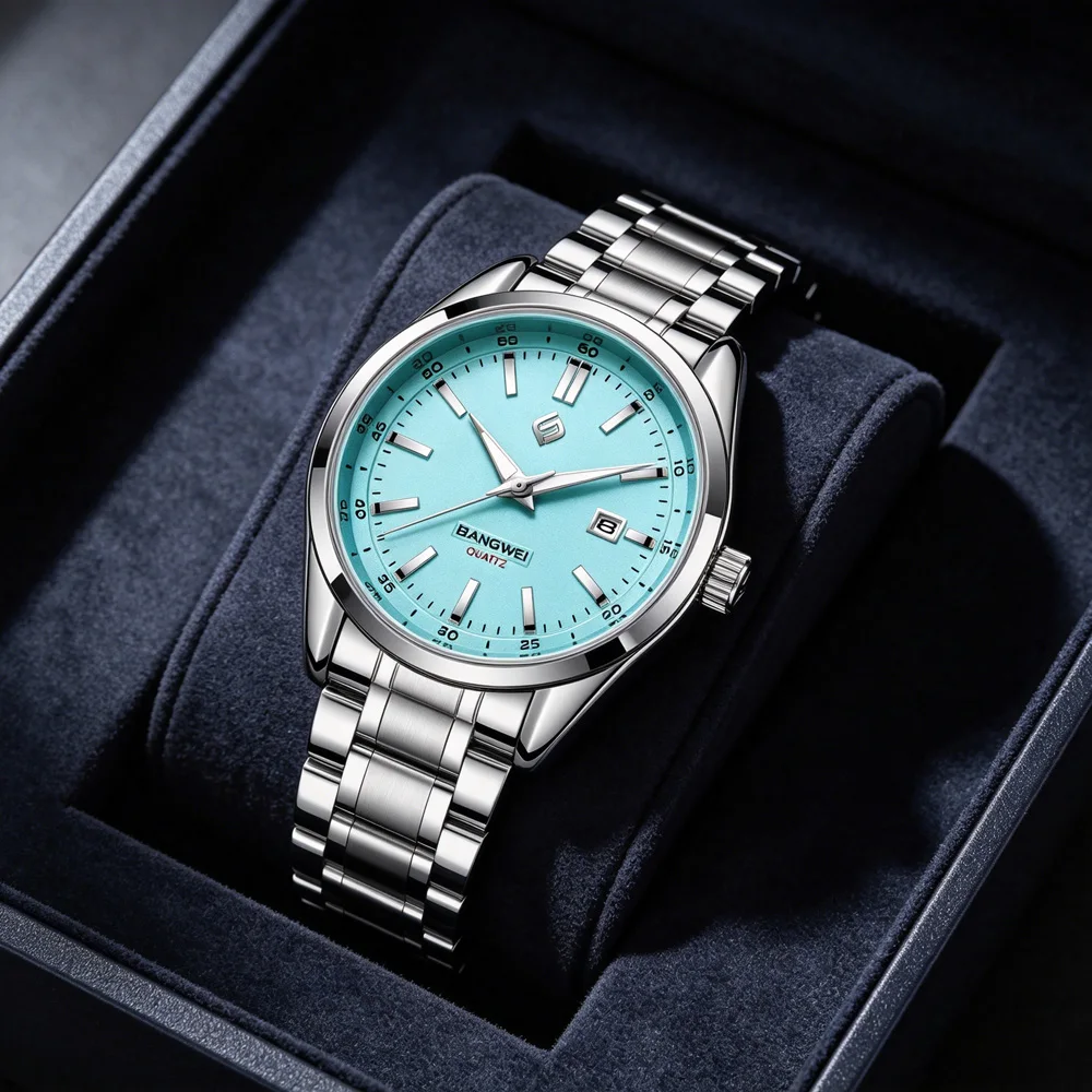 

LIGE Luxury Mens Watches Waterproof Luminous Date Men's Business Quartz Wristwatches Stainless Steel Watch Male Relojs+Box