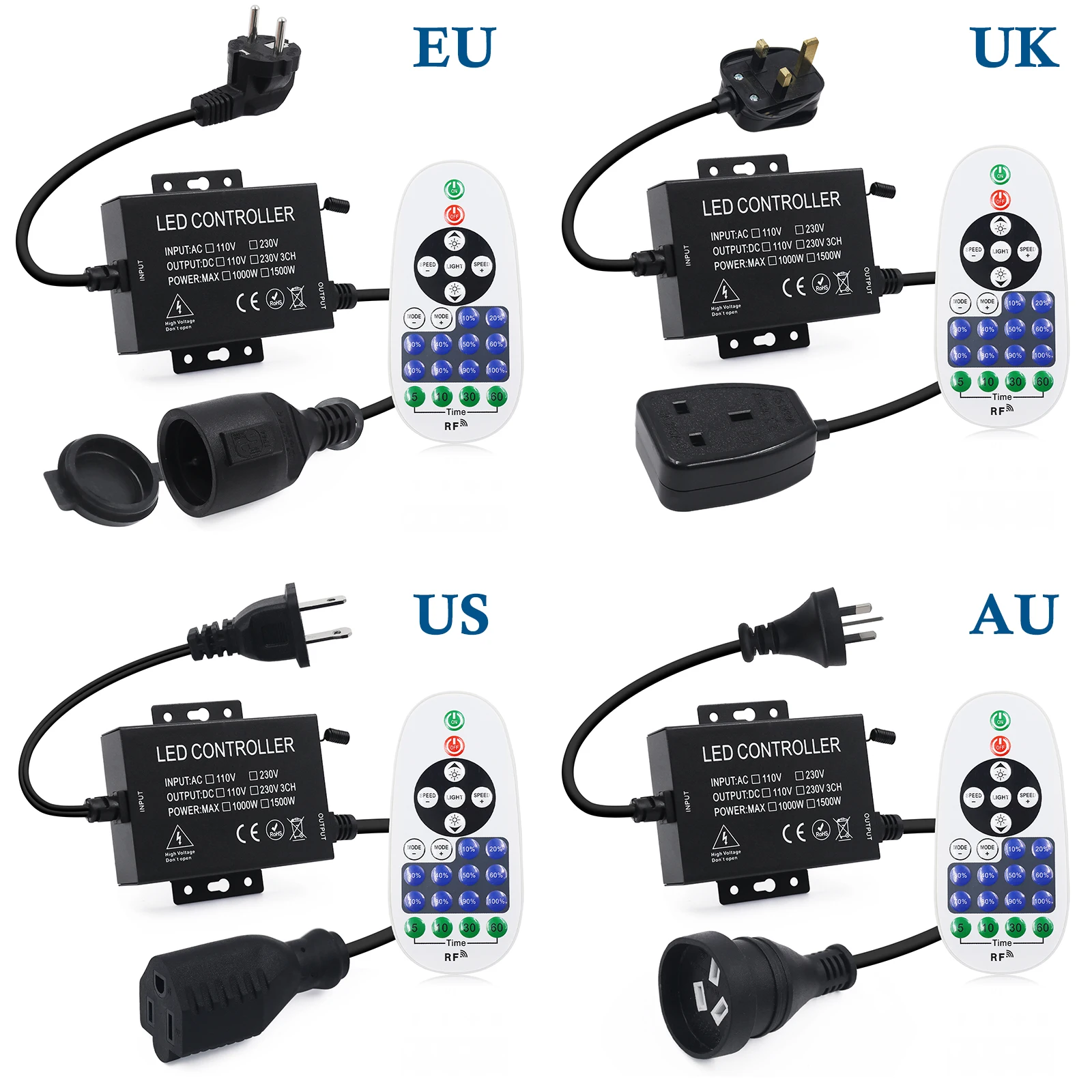 

LED Dimmer AC 220V 110V LED Strip Dimming Controller 23Key Remote Controller Dimmer For Christmas LED Light String/LED Bulbs