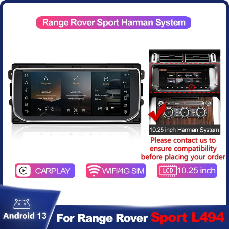 Merryway Autoradio Voor Range Rover Vogue L405 / Sport L494 2013-2017 10.25 "Scherm Gps Navigatie Dvd Multimediaspeler Carplay