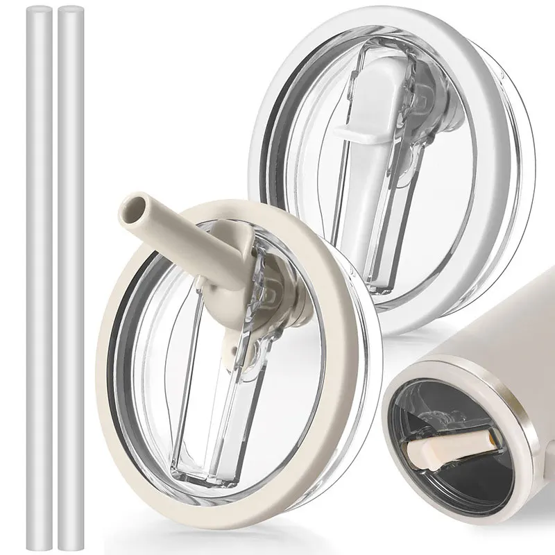 40-ounce Clamshell Straw Lid, Suitable for Stanley Cup Leak-proof and Overflow-proof Lid, Glass Lid Replacement Parts