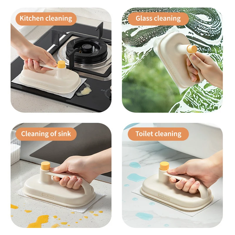 Kitchen Cleaning Brush Thickened Hundred Cleaning Cloth Sponge Block Bathtub Sink Cleaning Brush Household Cleaning Brush