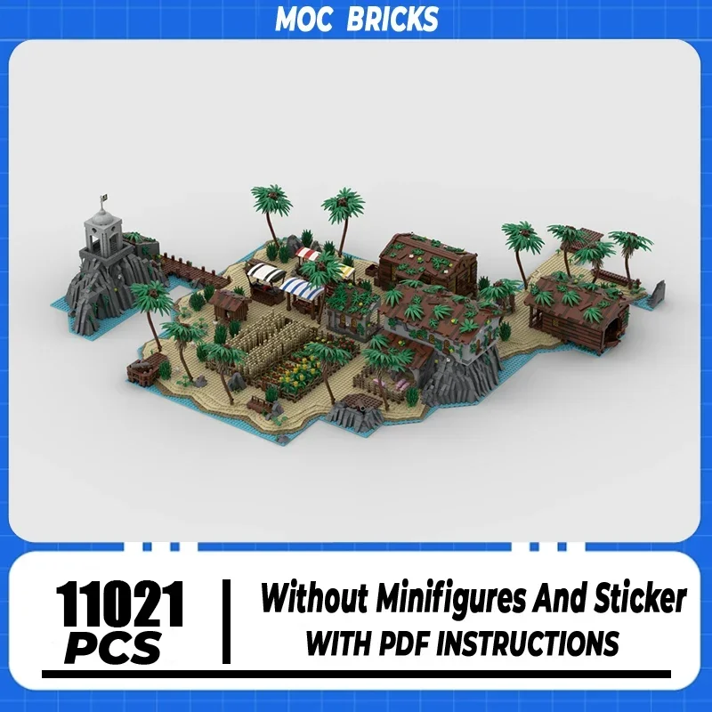 

Средневековая модель замка Moc, строительный блок, модульная модель пиратского острова, модель залива, технология, кирпич, сделай сам, сборка, игрушка, праздничные подарки