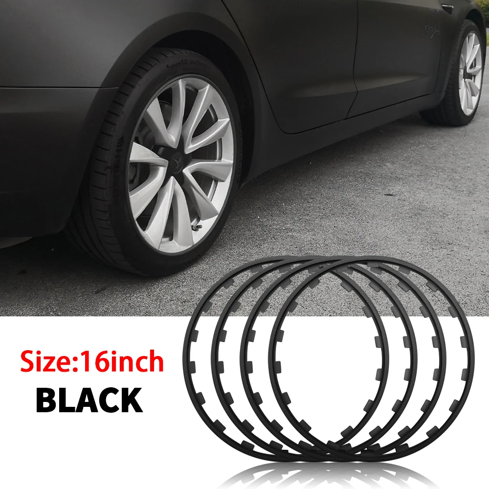 16/17/18/19/20 Inch 4 Stuks Auto Voertuig Velg Protector band Guard Ring Strip Auto Decoratie Voor Tesla Model 3 Y X S 2017-2023