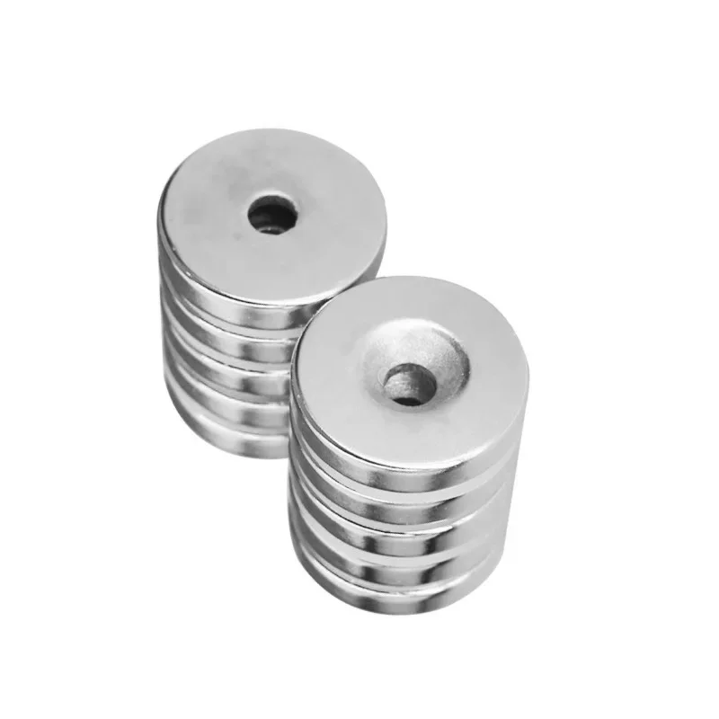 25x5-5 mm Permanent NdFeB Strong Magnets 25*5 mm Hole 5mm Round Countersunk Neodymium Magnetic Magnet 25X5-5mm 25*5-5