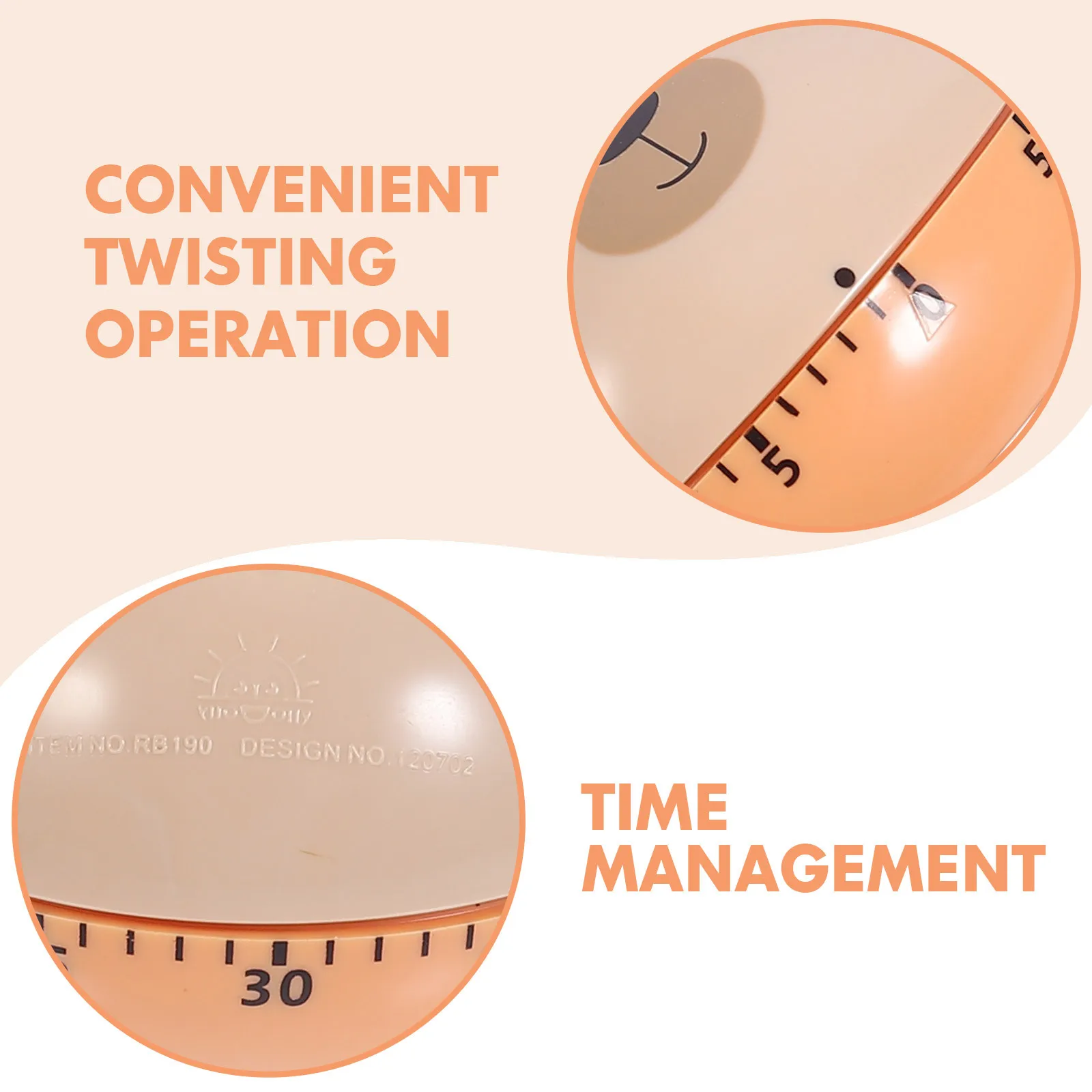 

1Pcs Practical Kitchen Timer Cartoon Reminder Baking Cooking Timer for Study Children Focus