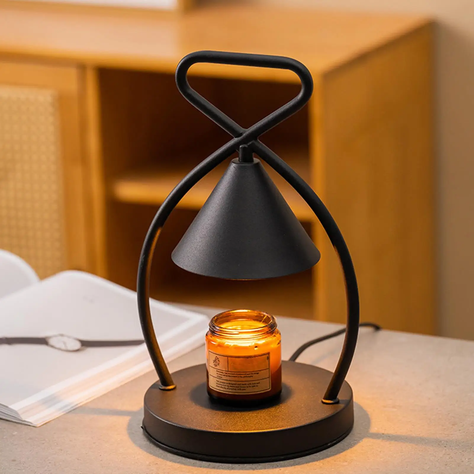 GU10 Metal Candle Warmer with Adjustable Brightness - Top Down Melting, 110-220V Iron Lamp for home Use