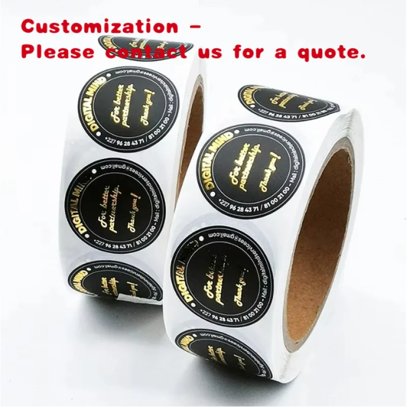 custom.Self-Adhesive Vinyl Sticker Roll Labels Product Branding Packaging Retail Labeling with Custom