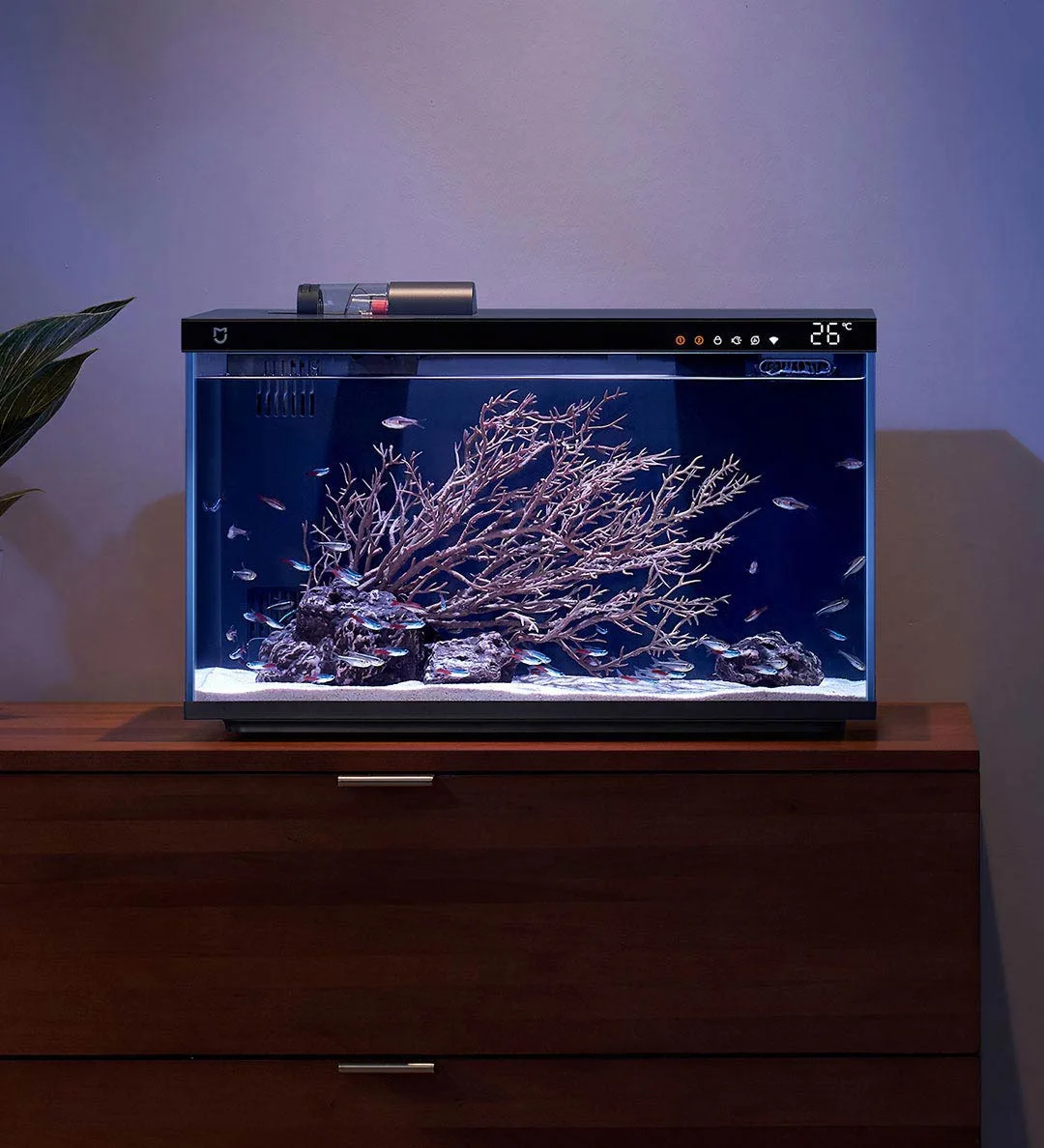 2025 Xiaomi Mijia خزان الأسماك الذكي العمل مع Mijia APP المحمول التحكم عن بعد تغذية نظام الإضاءة الذكية ضوء حوض السمك 20L