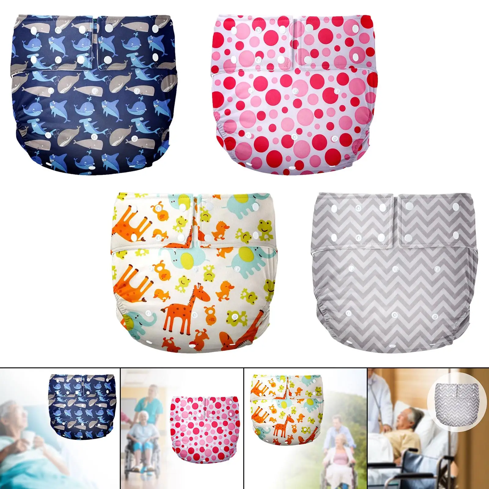 

Тканевый подгузник для взрослых для недержания, моющиеся брюки без утечек для пациентов с ограниченными возможностями