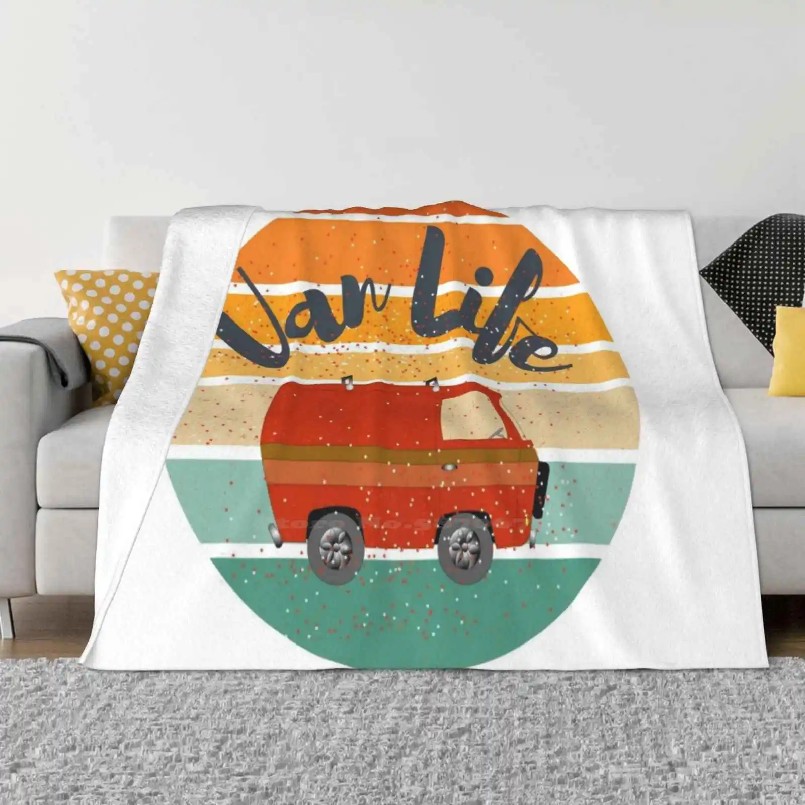 Van Life , Off Grid Living Shaggy Throw Soft Warm Blanket Sofa/Bed/Travel Love Gifts Off Grid Living Van Life Vanlife Fun 2020