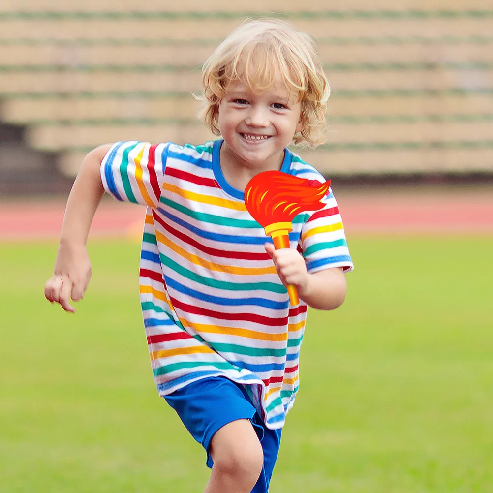 

4pcs Realistic Torch Prop Paperboard Fake Performance Props For Sports Events Festival Party Gathering Competition