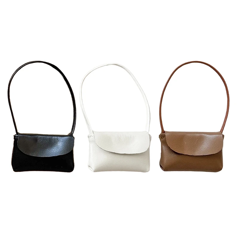 Borsetta di Lusso in Pelle per Bambole 15-17cm, Accessorio per Giochi di Ruolo, Mini Borsa per Decorazione Casa delle Bambole