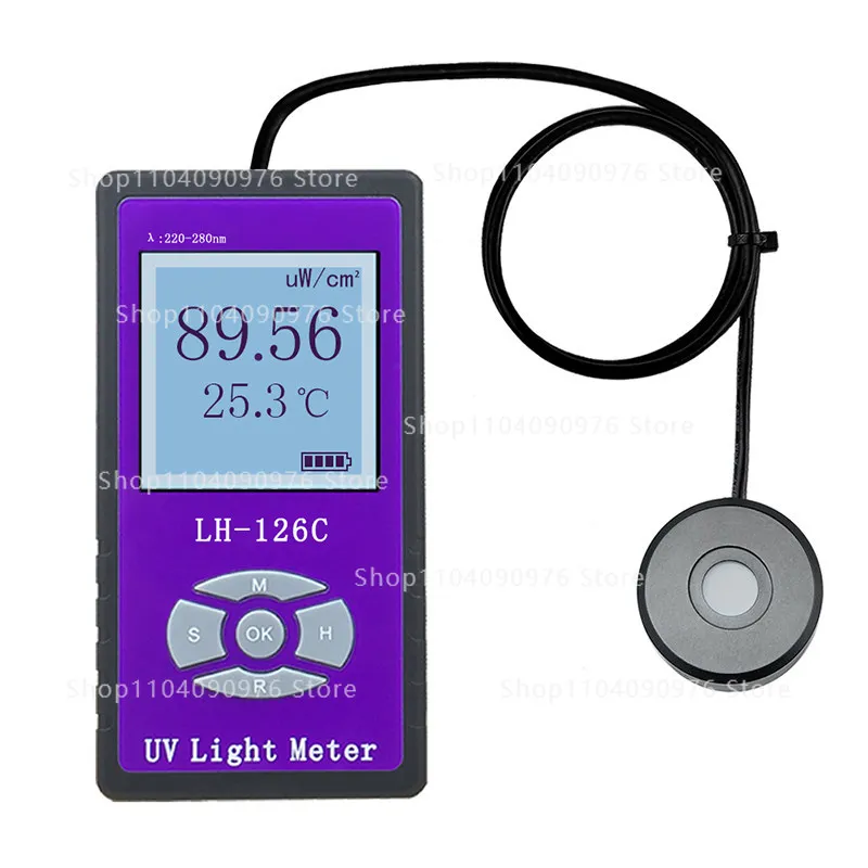 

Измеритель интенсивности УФ-излучения UVA 127, ультрафиолетовый измеритель УФ-излучения UVC LH126C, интенсивность лампы стерилизации 254 нм