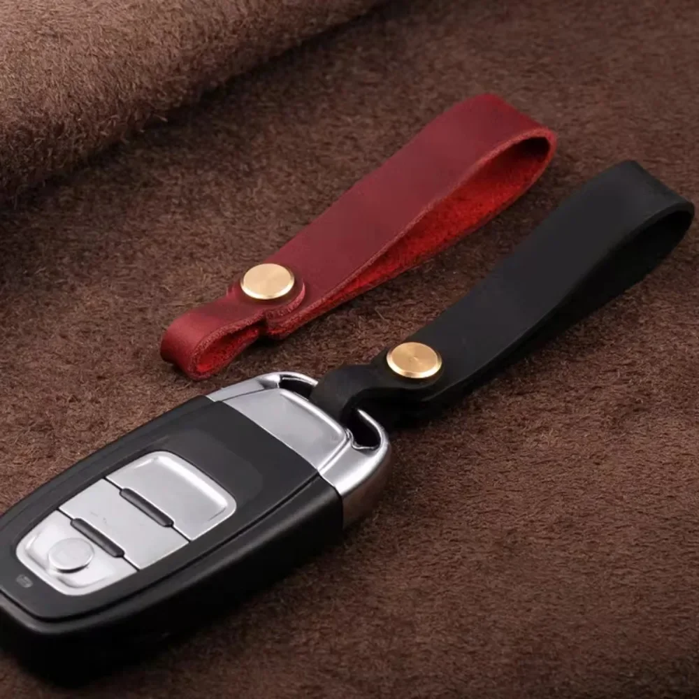 Personalized Minimalist Design Leather Keychain