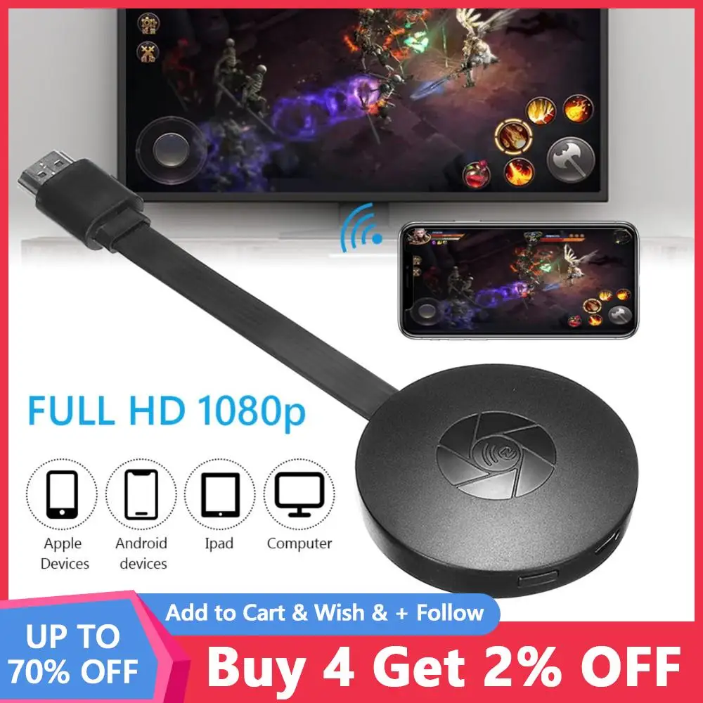 Miracast Dongle Android Mirascreen Wifi compatibile con HDMI Airplay TV Stick ricevitore Display Wireless adattatore Streamer multimediale 1080P