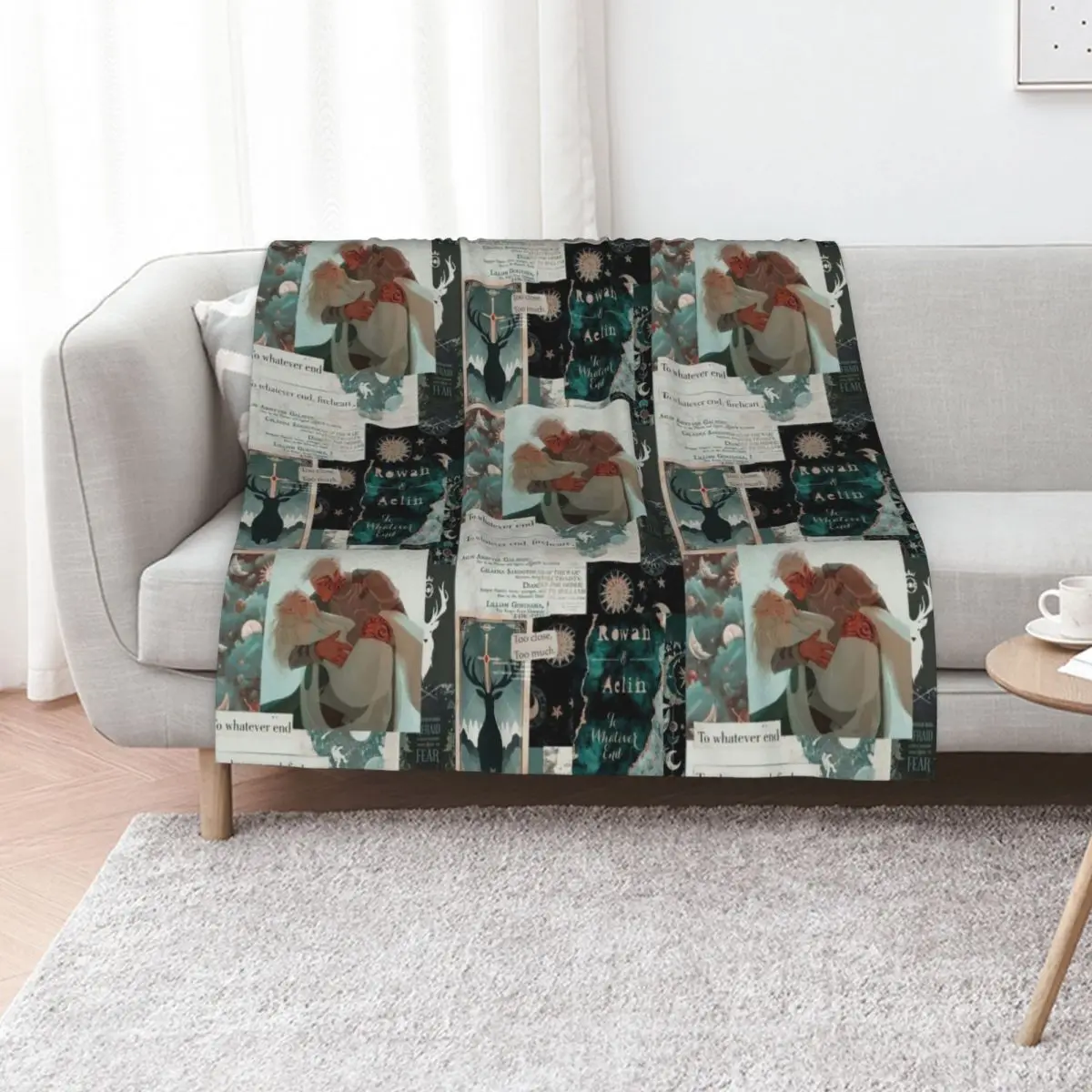 Throne of glass aelin and rowan Throw Blanket Warm Napping Blanket for Office Couch Bed