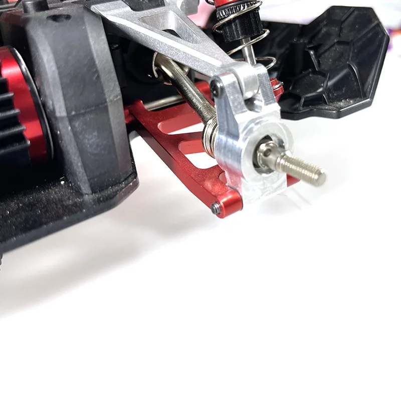 MJX 1/14 brazo inferior trasero de Metal mejorado apto para piezas de coche 14301 14302 RC, reemplazo de enlace de suspensión de aleación de aluminio