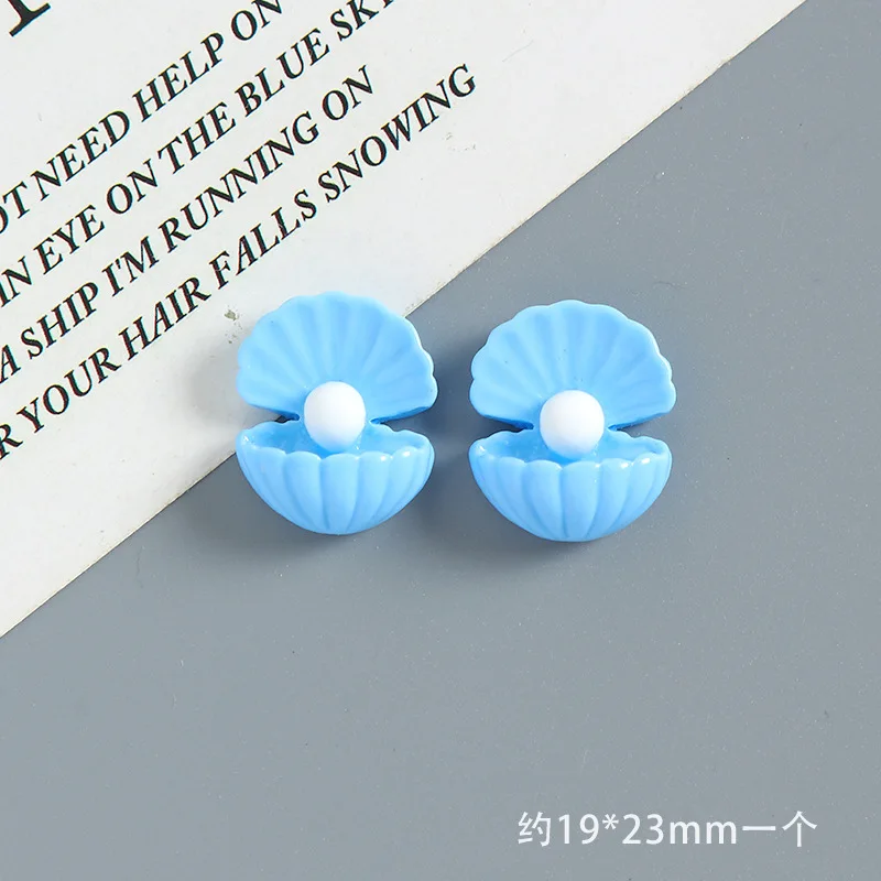 Marine Blue Resin Cabochon for Scrapbooking Crafts Wholesale Anchor Wheel Ship Coral Telescope Resin DIY Decoration Accessory