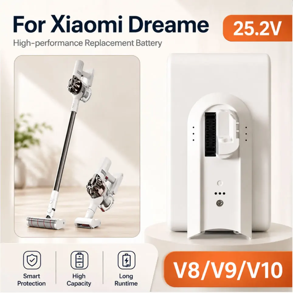 Hochleistungs-Li-Ionen-Akku mit 5000 mAh für Xiaomi Dreame V8 V9 V10 V9P XR VVN3 VVN4 Staubsauger-Ersatzakku