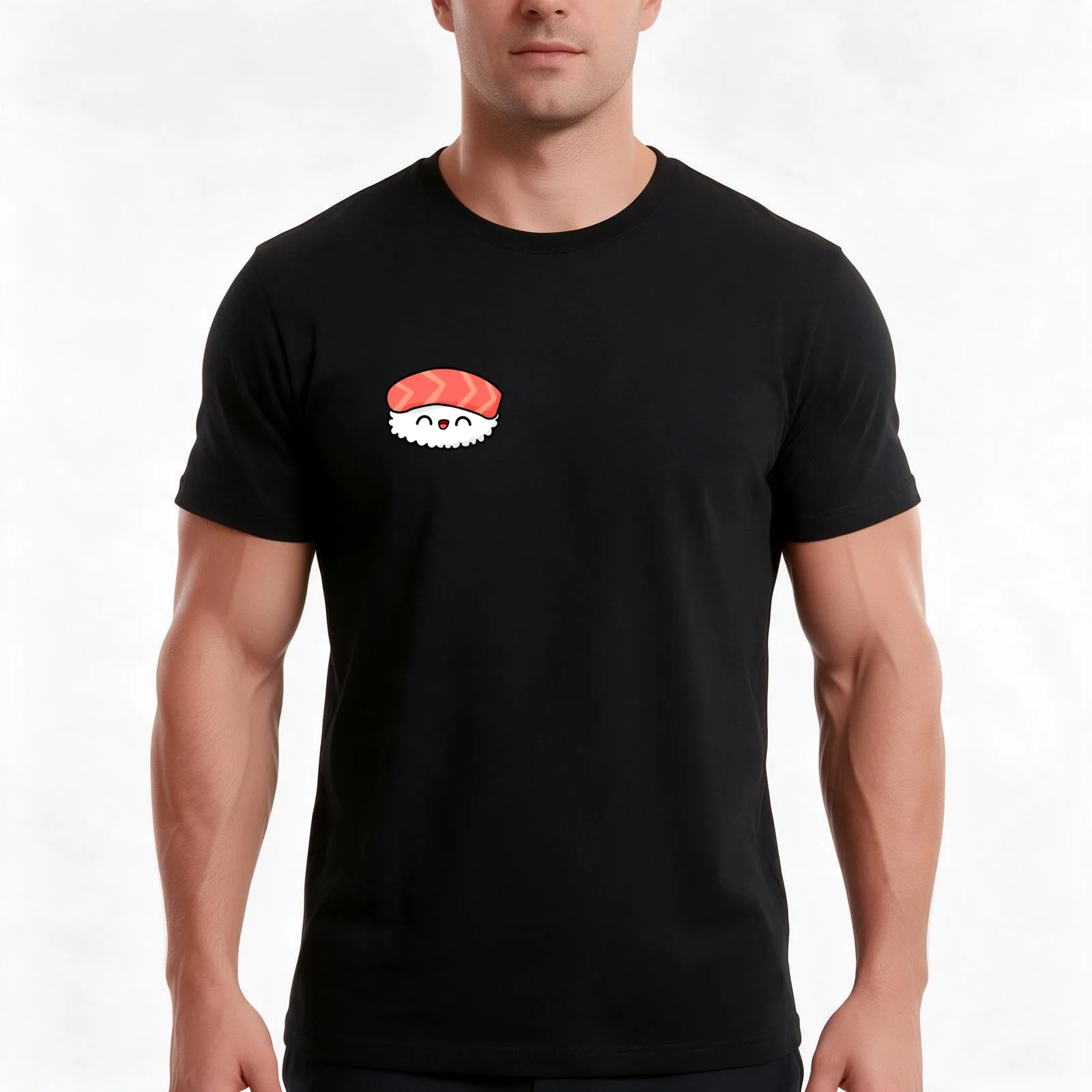 Cute Tuna Nigiri || Sushi|| Kawai T-Shirt, Summer Casual Cotton Tee, Oversized Streetwear Tops, Vintage Graphic Print