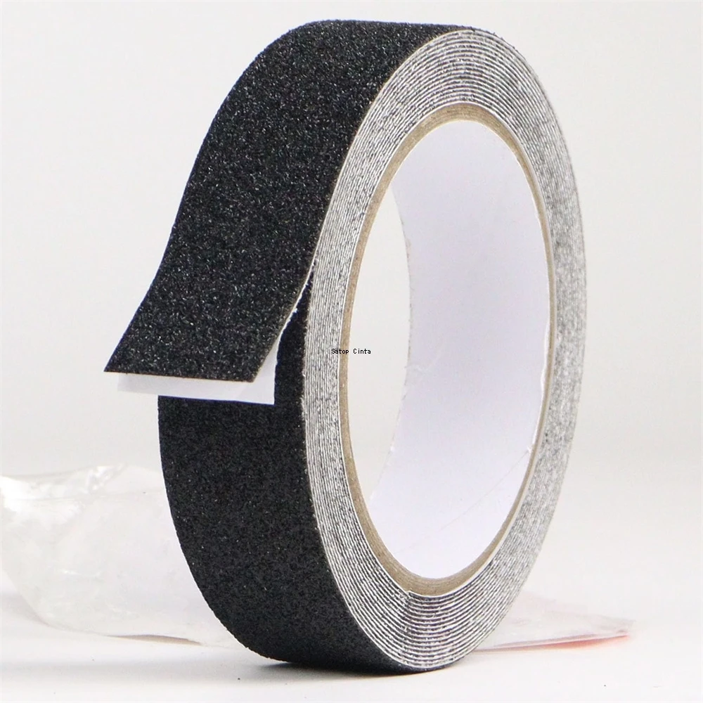 Black Anti Slip Grip Tapes Waterproof 25mm*5m Non-Slip Strong Sticky Adhesive Safety Warning Strips For Skateboards Steps Stairs
