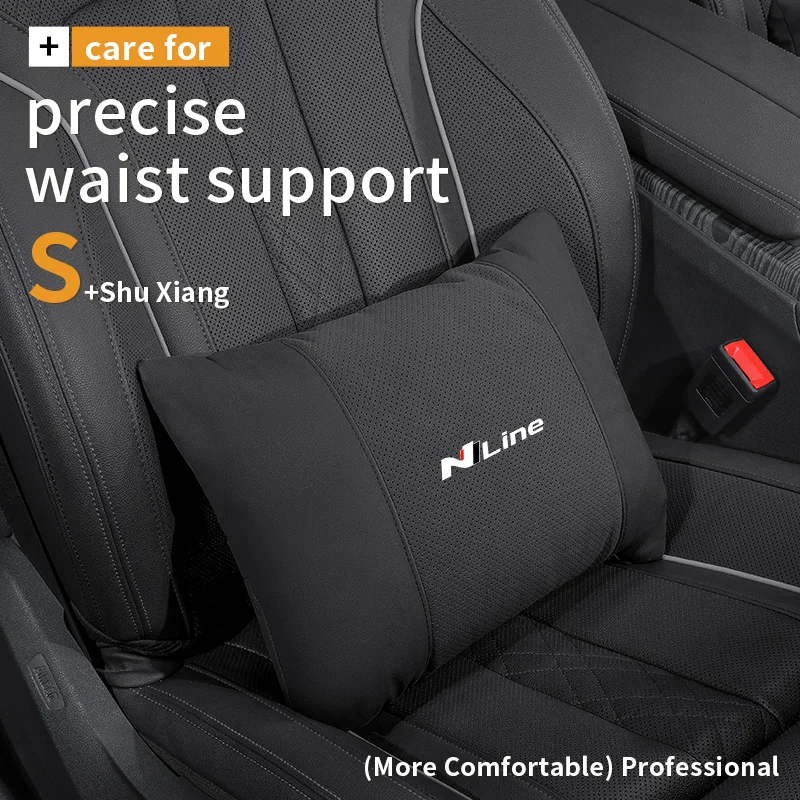 Car Headrest Neck Support Seat Lumbar Cushion Neck Pillow For Hyundai N Line Tucson Sonata Santafe Veloster Solaris Kona i30 i40 view 6