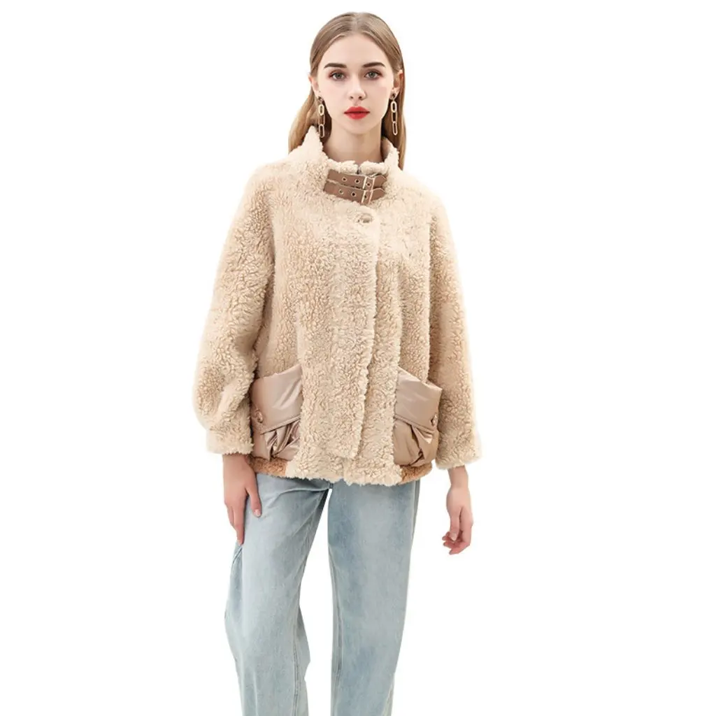 Manteau décontracté de Style coréen pour femmes, laine de vison tissée, vêtements chauds en fourrure pour l'automne et l'hiver, vêtements d'extérieur tendance saisonnier