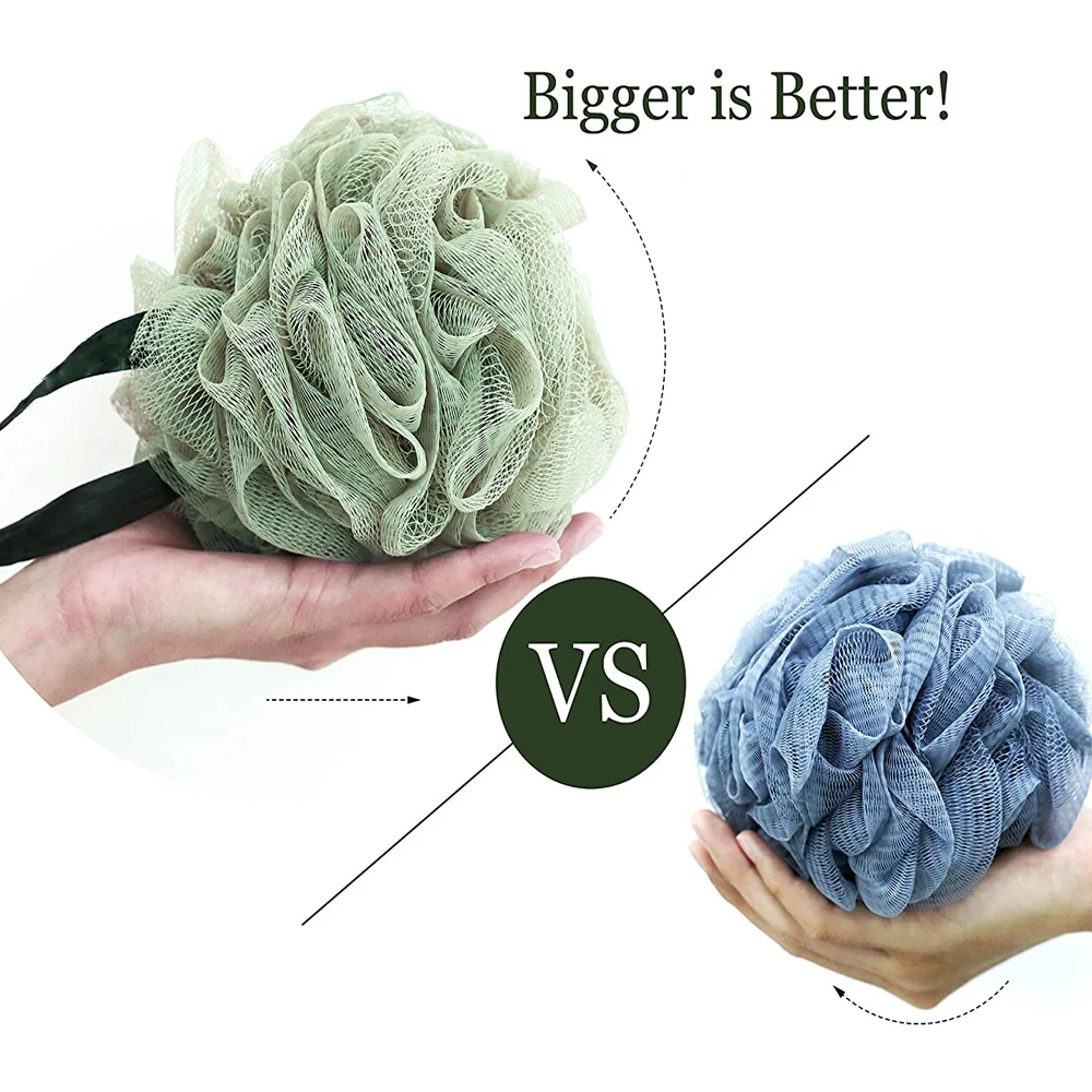 ตาข่ายนุ่มฟองน้ําอาบน้ําลูกทําความสะอาดร่างกาย Exfoliating Scrubbers Bath Ball แปรงทําความสะอาดไนลอนพัฟอาบน้ํา High-End ดอกไม้อาบน้ํา