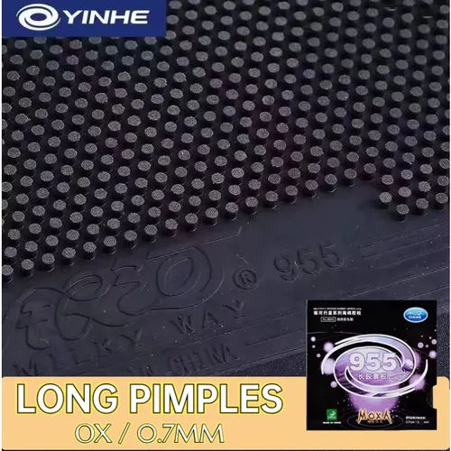 Original YINHE 955 goma para tenis de mesa espinillas largas hoja de goma de Ping Pong antiespin 955 OX/0,7mm esponja