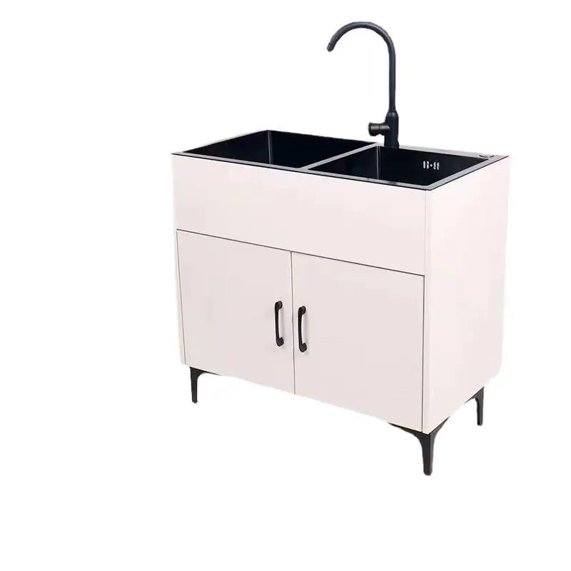 

Double sink integrated single stainless steel sin