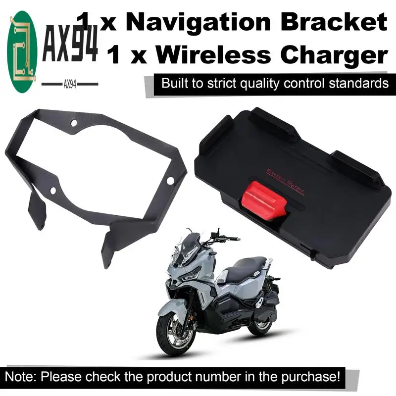 

AX94-Motorcycle Wireless Charger Holder With GPS Navigation Bracket Mount 12MM For 1090 ADV 1190 ADV Accessories