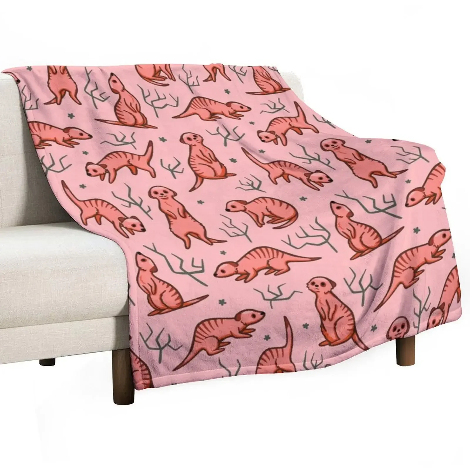 

Major Meerkats Throw Blanket Luxury Designer Beach Blankets