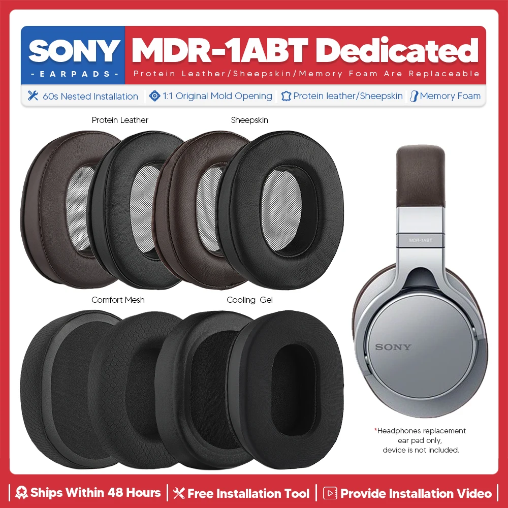 Сменные амбушюры для Sony MDR 1ABT, аксессуары для беспроводных наушников, амбушюры для наушников, амбушюры для наушников, детали для ремонта, пена с эффектом памяти