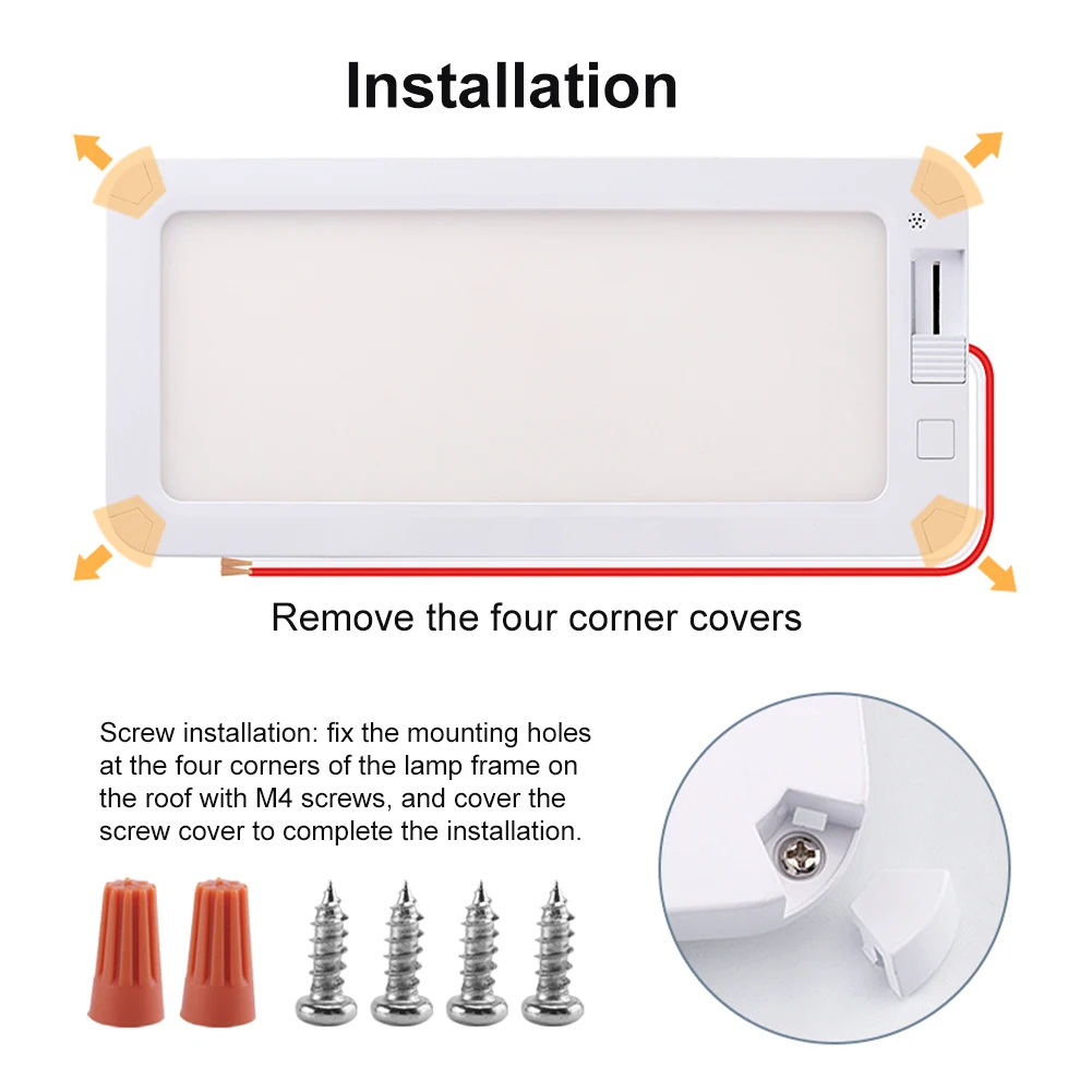 96 LED 12V-30V LED Car Vehicle Interior Dome Roof soffitto lampada da lettura lampada da tetto per auto interna illuminazione interna per auto
