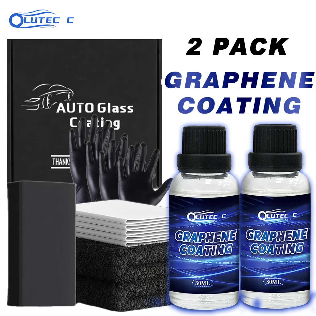 

2 упаковки, 30 мл графенового покрытия для автомобиля, устойчивый к царапинам керамический полировщик, набор для полировки автомобиля, средства для детализации и чистки автомобиля