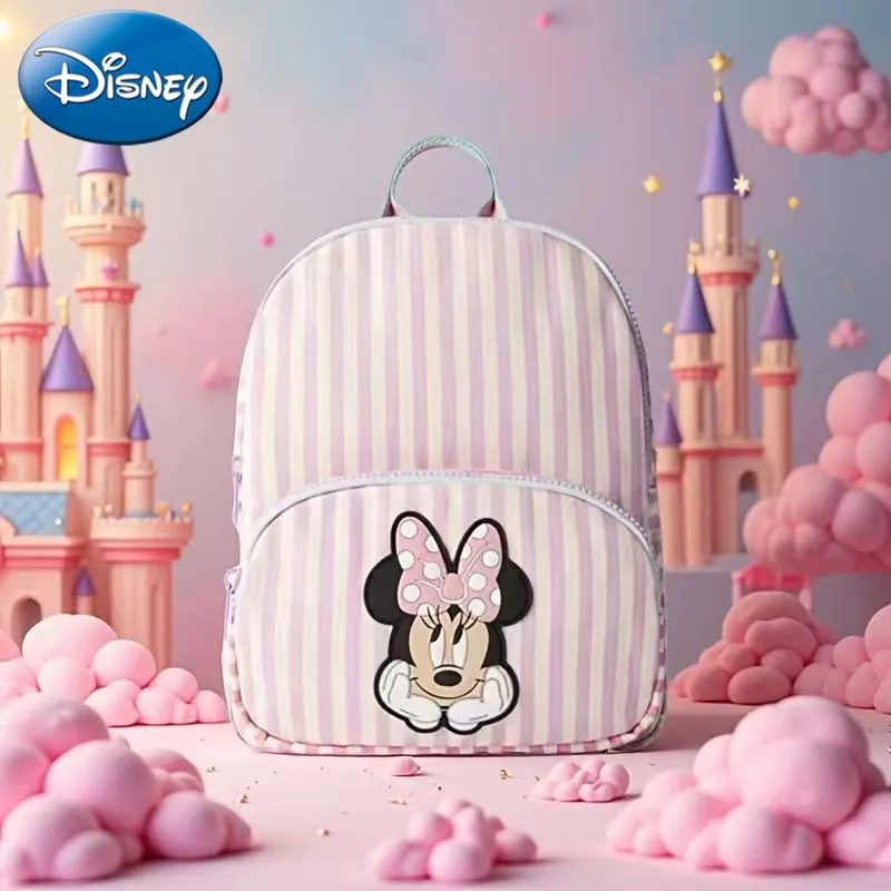 

Модный детский рюкзак с рисунком Диснея, новинка 2026, легкая школьная сумка с Минни для мальчиков и девочек