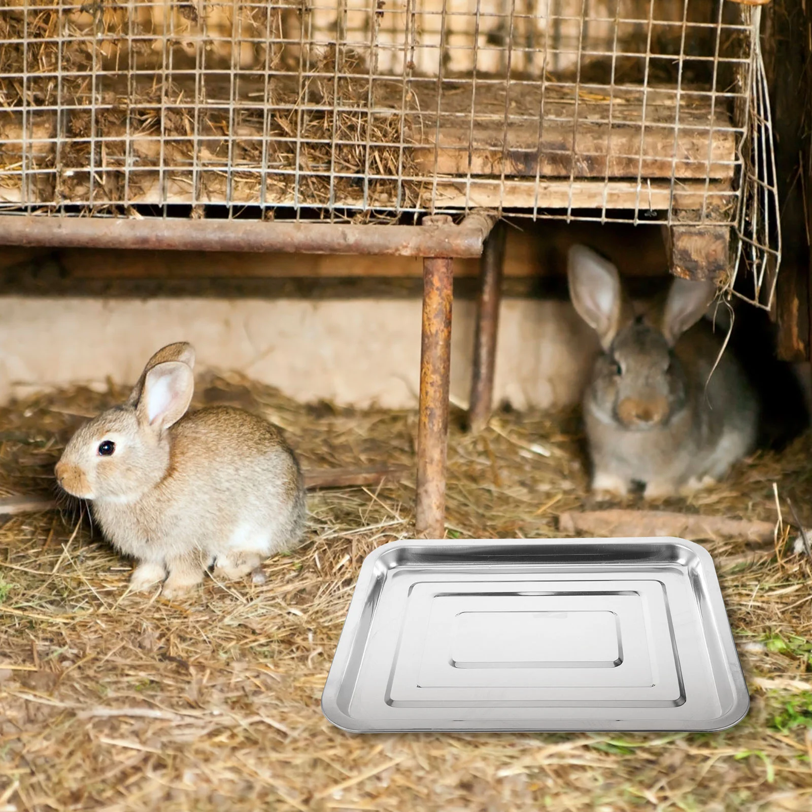 Rabbit Cage Stainless Steel Tray Miracle Suspender Dog Crate Bottom Replacement