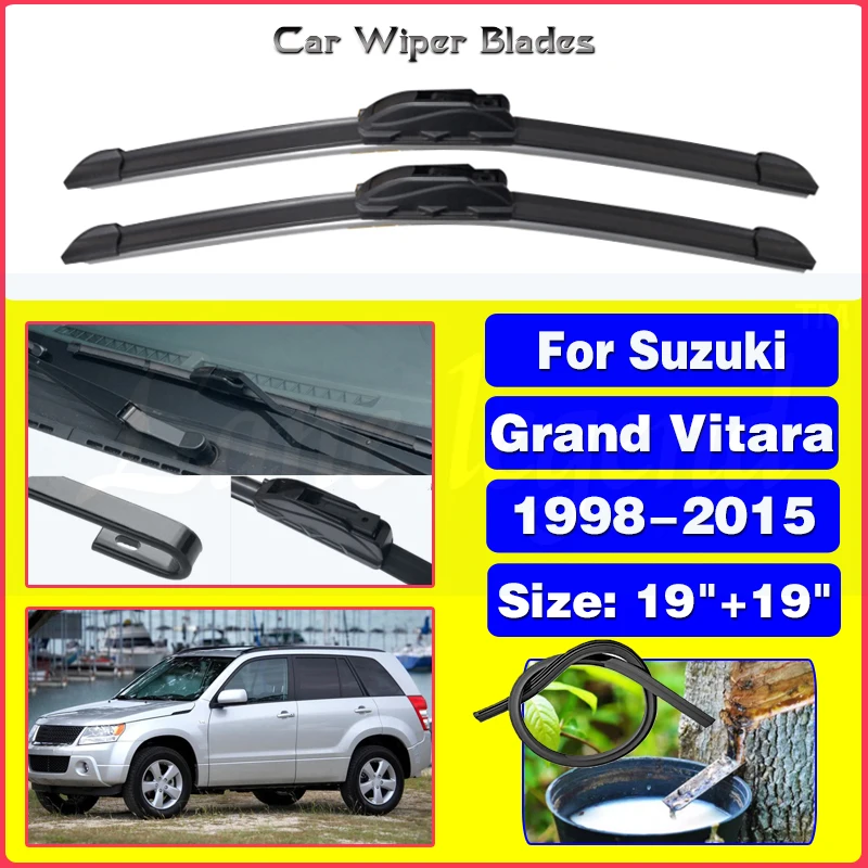 

Wiper Front Wiper Blades For Suzuki Grand Vitara 1998-2015 1999 2000 2001 2002 2003 Windshield Windscreen Front Window 19"+19"